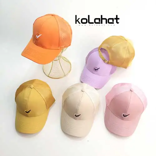کلاه بیسبالی کتان اصلی پشت توری - عمده (KLT-2702)