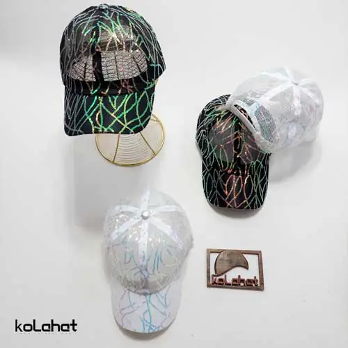 کلاه نقابدار توری پولکی وارداتی - عمده (KLT-2837)