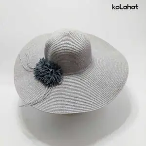 کلاه ساحلی کنفی لبه بلند وارداتی - عمده (KLT-2842)