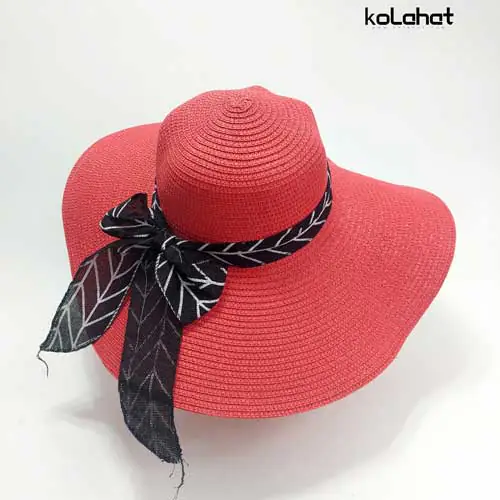 کلاه زنانه ساحلی پاپیون دار وارداتی (KLT-T2844)
