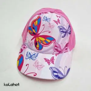 کلاه بیسبالی دخترانه طرح پروانه (KLT-T3097)