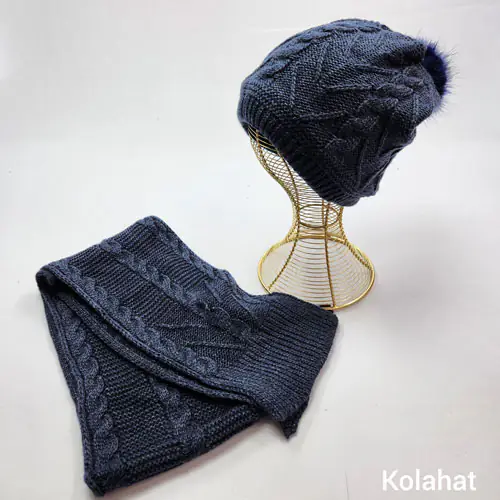 کلاه و شال گردن بافت شیطونی (KLT-T3318)