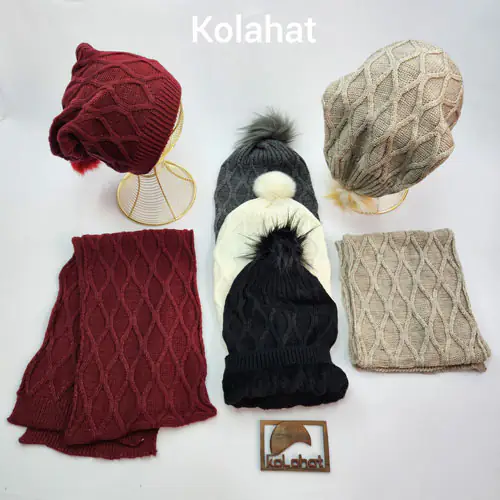 کلاه و شال گردن زنانه شیطونی اعلا - عمده (KLT-3315)