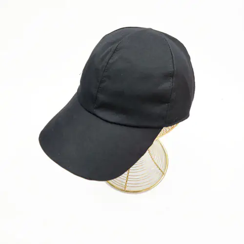 کلاه کتان کجراه مشکی ساده (KLT-T1206)