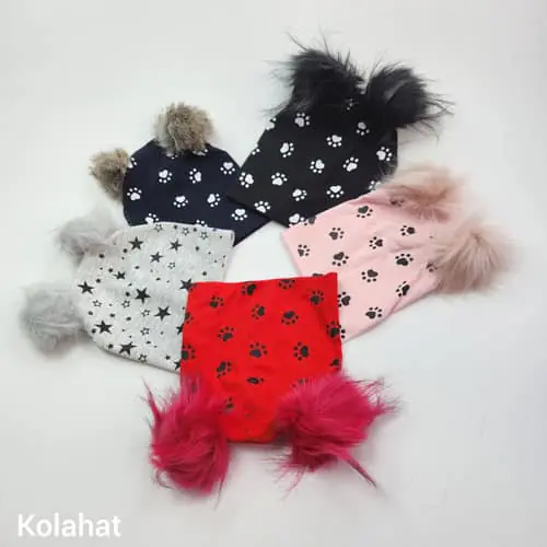 کلاه بچگانه تریکو چاپی - عمده (KLT-3459)