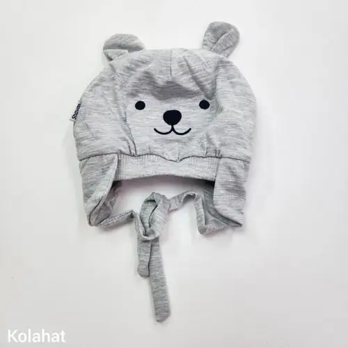 کلاه تریکو بچگانه گلدوزی طرح خرس (KLT-T3475)