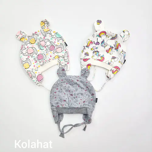کلاه تریکوی بچگانه طرح دار - عمده (KLT-3534)