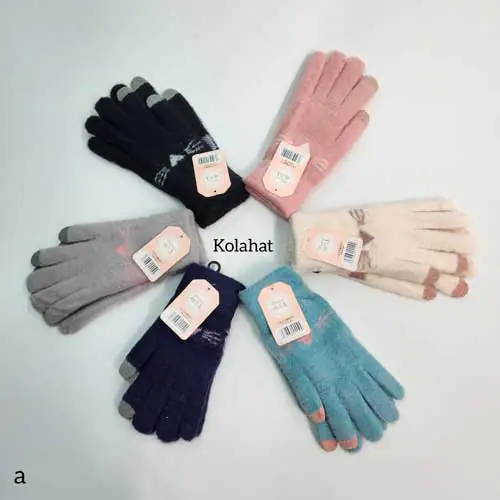 دستکش دخترانه وارداتی طرح گربه - عمده (KLT-3755)