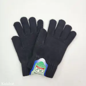 دستکش مشکی بافت ضخیم - عمده (KLT-3510)