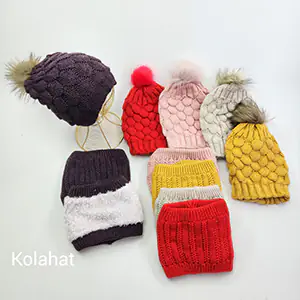 کلاه و رینگ زمستانی زنانه